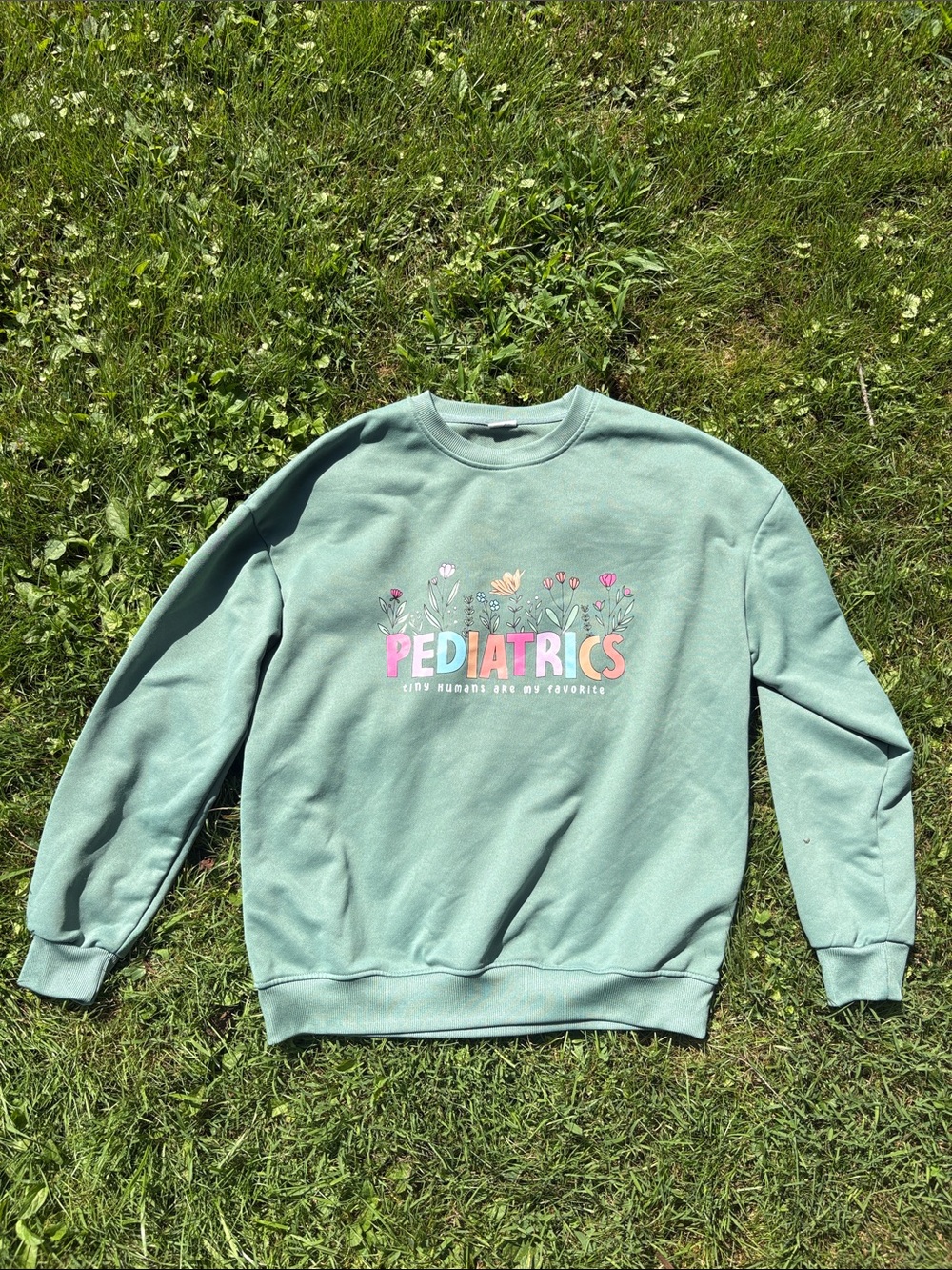 Pediatrics Nursing Crewneck Sweatshirt in Green
